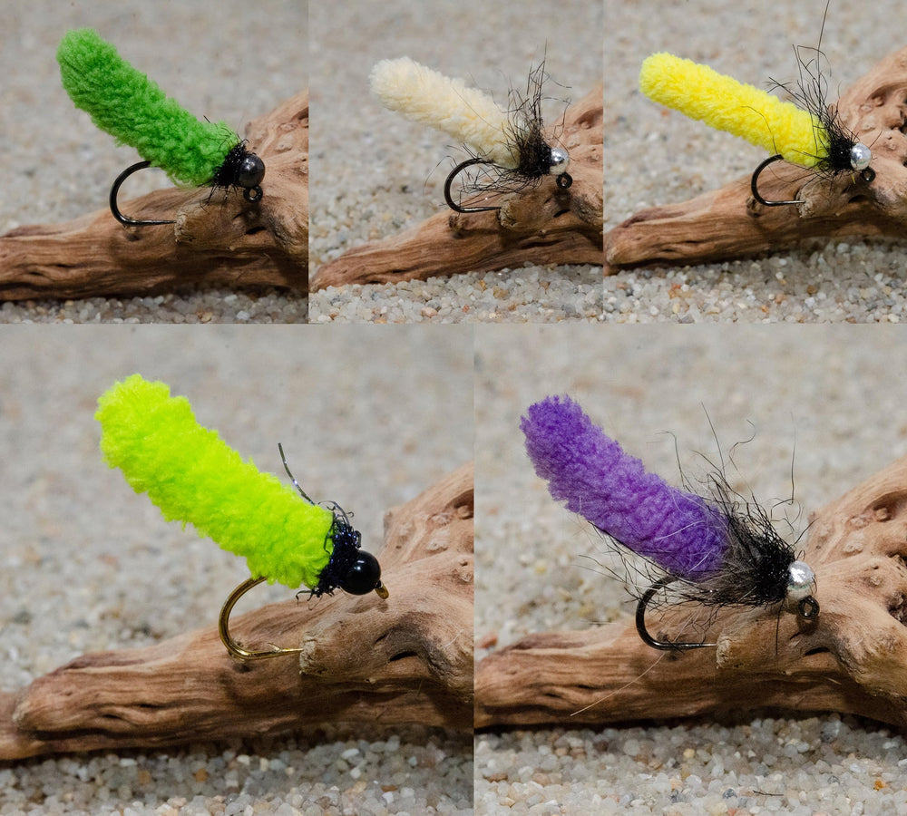 Superbe Flies Mop Jig tungsten bead close-up for fast strike-zone presentation.