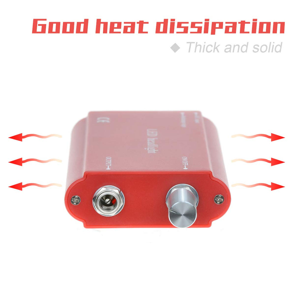 Superdental head light blue-light filter protects eyes during long sessions.