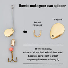 100 brass fishing clevis for spinnerbaits