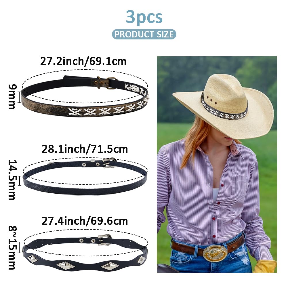 Close-up of 9mm wide hat band with clasp