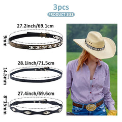 Close-up of 9mm wide hat band with clasp