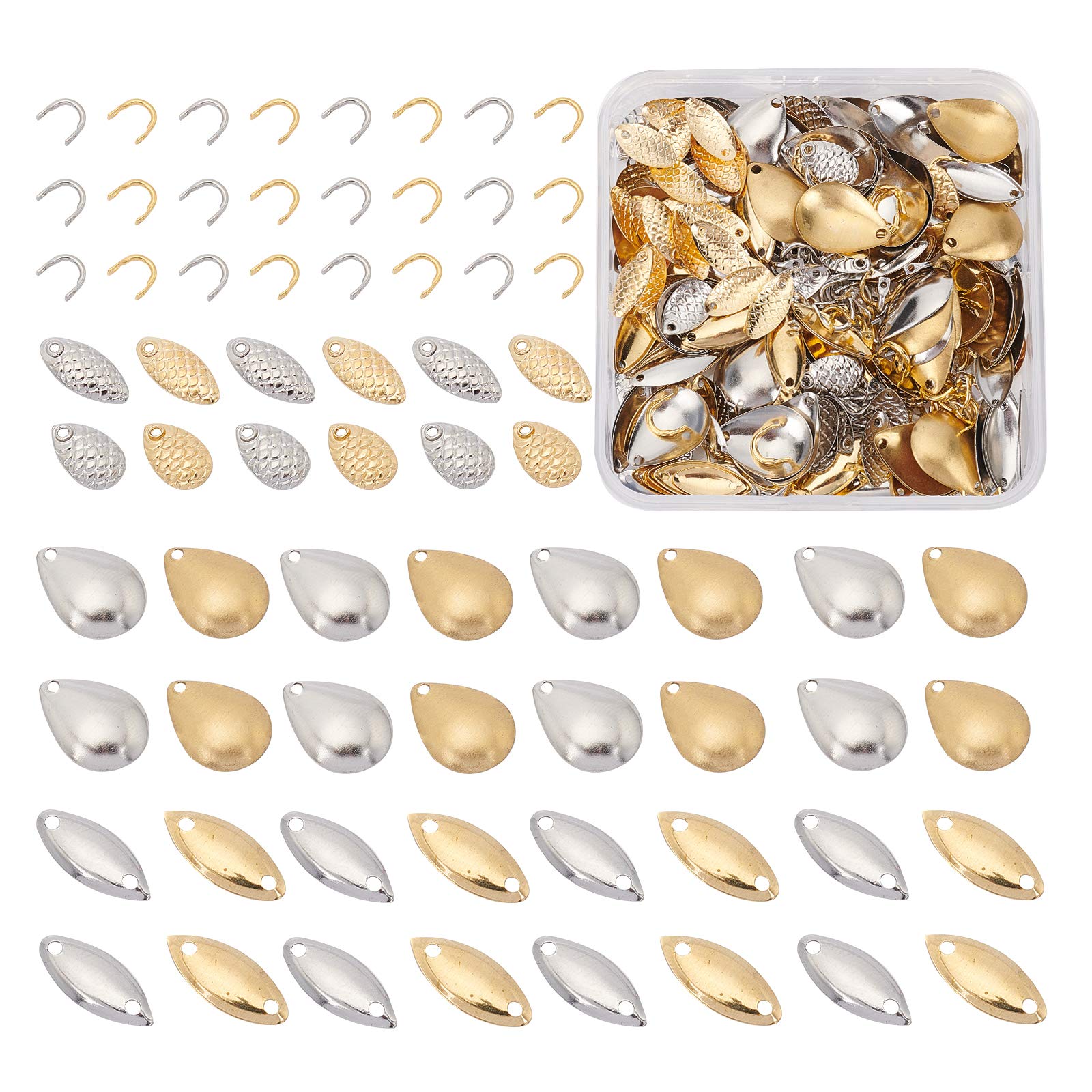 Front view of SUPERFINDINGS 380pcs spinning bait kit