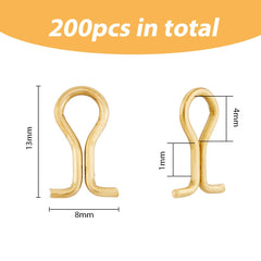 SUPERFINDINGS brass sinker eyelets measure 8mm by 13mm for precise tackle setups