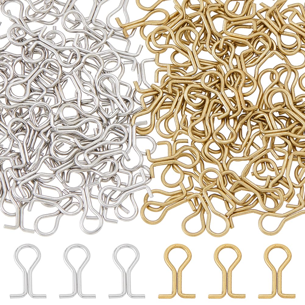 SUPERFINDINGS brass sinker eyes with golden loop for durable lure construction.
