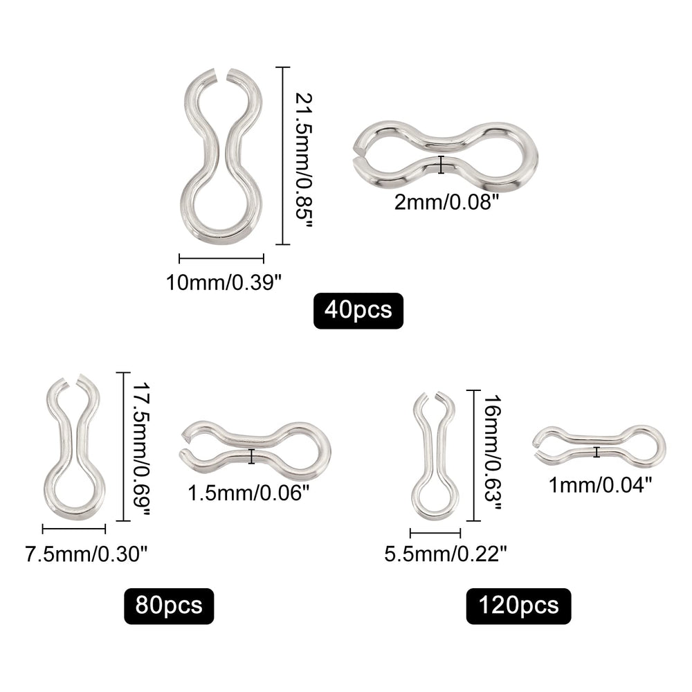 8-shaped stainless eyelets with swivels for lures and weights