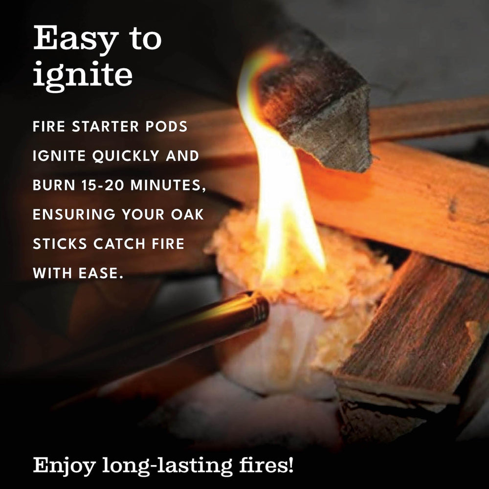 Superior Trading Co. oak mini firewood stove setup demonstrates clean burn and warm ambiance.