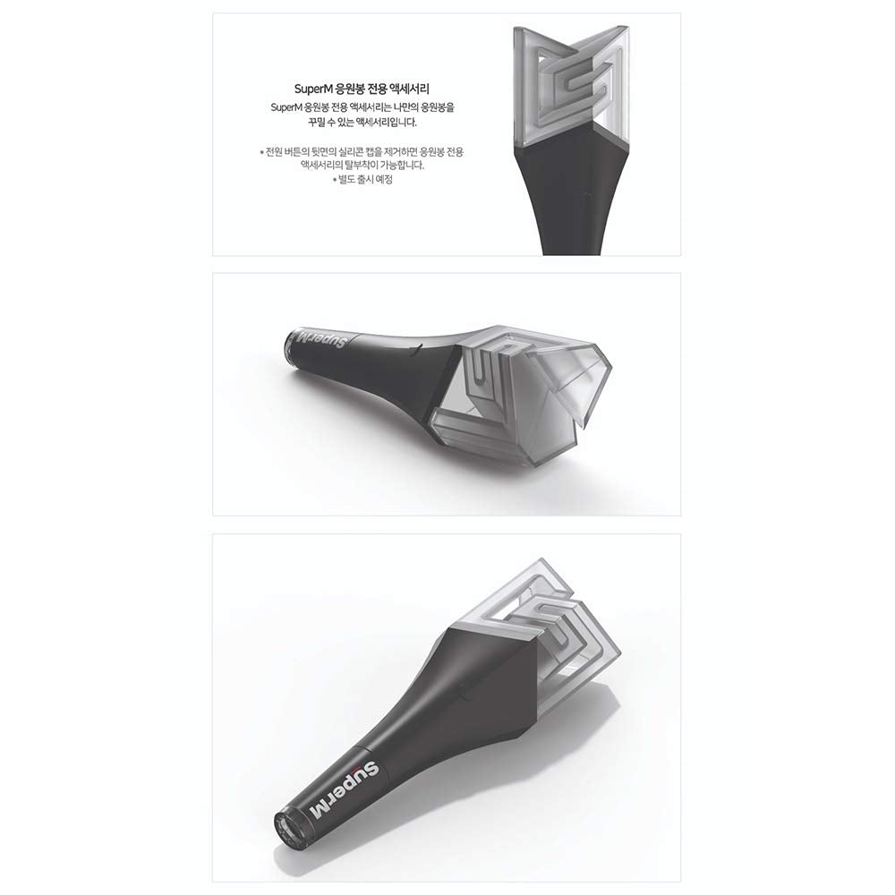 SuperM Official Fanlight Lightstick LED glow with vibrant lighting effects.