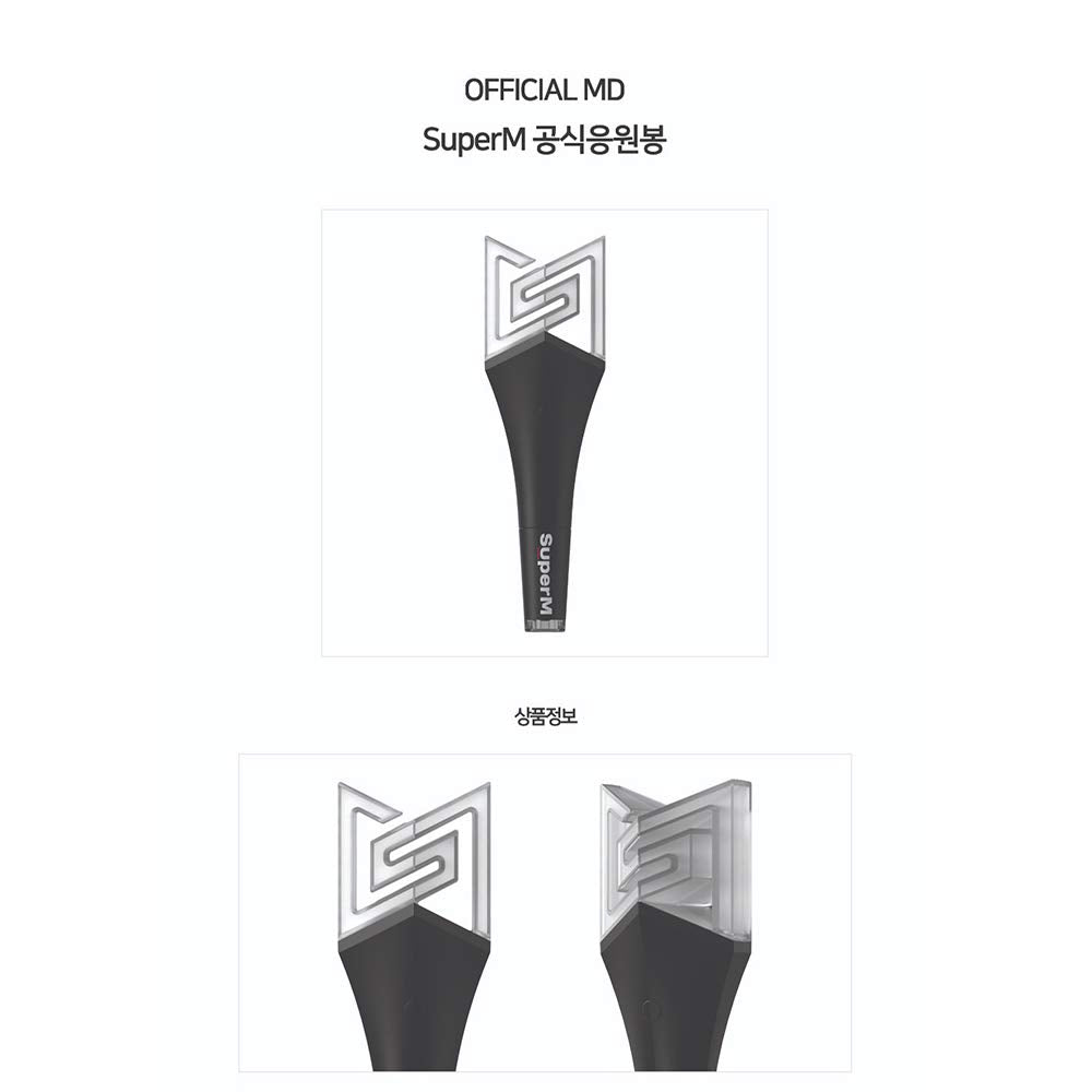SuperM Official Fanlight Lightstick side profile in hand for easy grip.