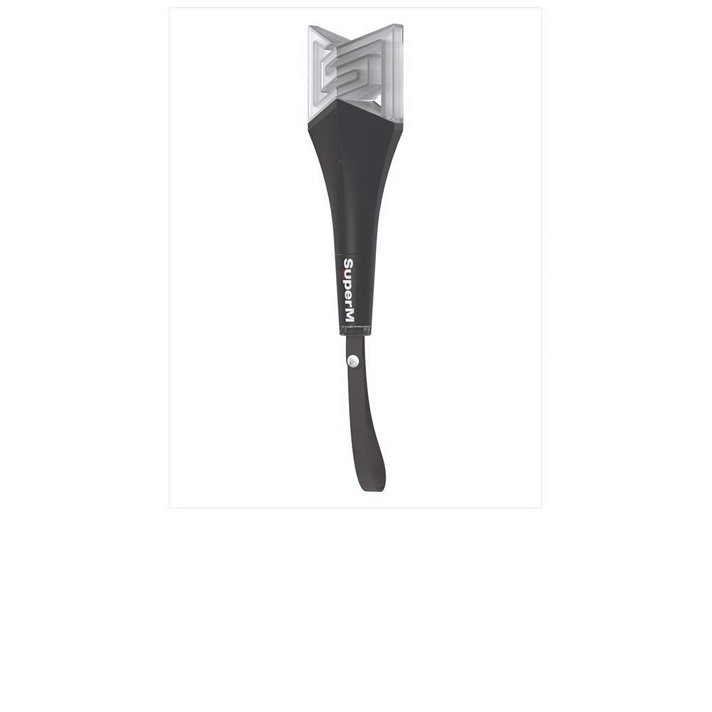 SuperM Official Fanlight Lightstick strap attached for secure wear at shows.