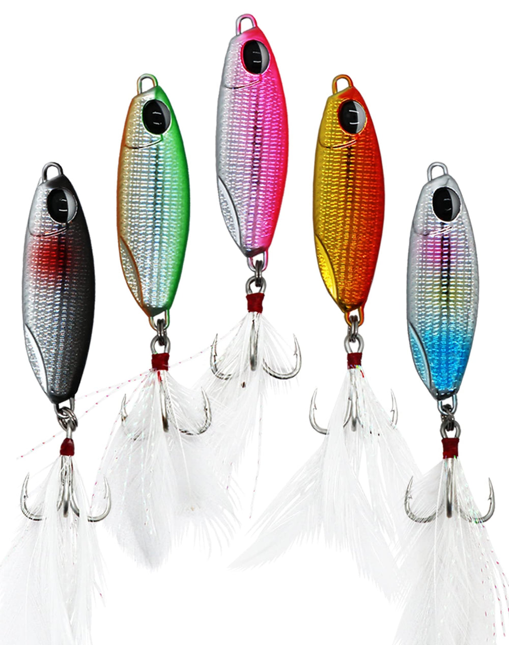 SUPERTHEO Model-J fishing spoons set in plastic box