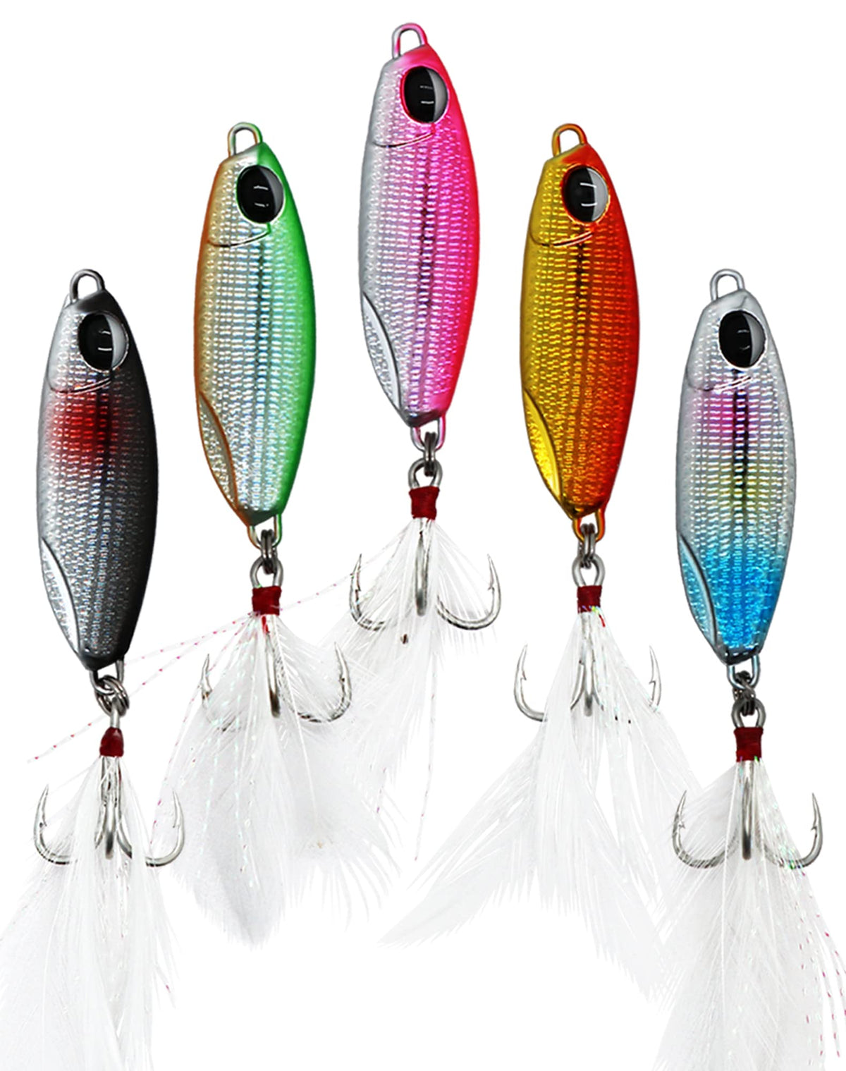 SUPERTHEO Model-J fishing spoons set in plastic box