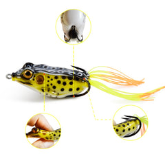 Soft plastic frog crankbait lure for bass fishing close-up 02