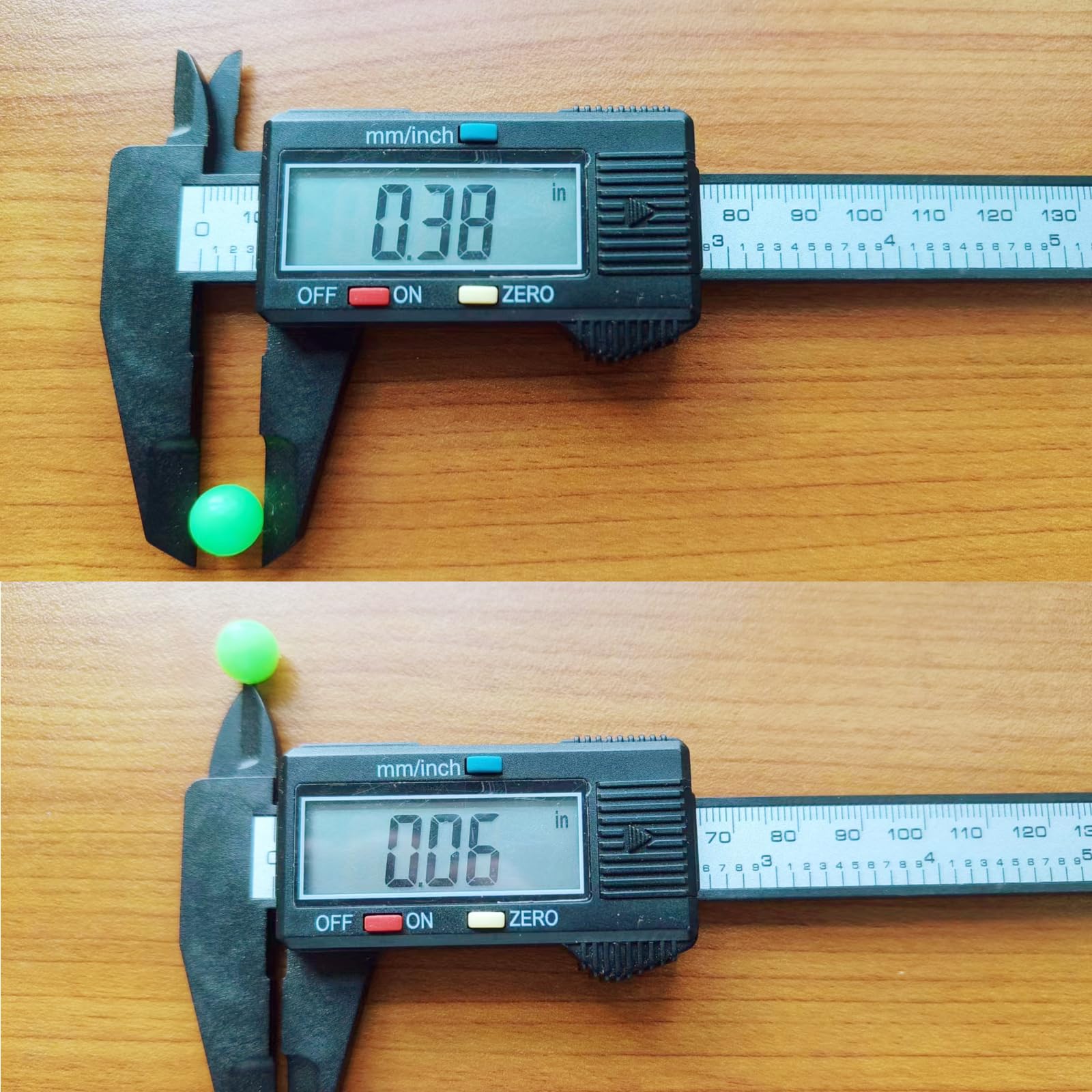 Durable hard plastic glow beads suitable for rigs