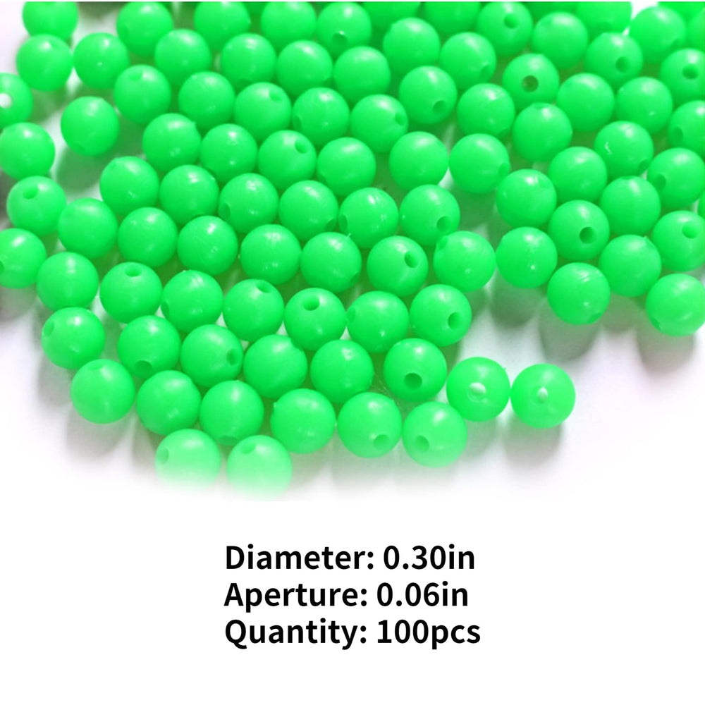 Durable hard plastic glow beads for saltwater fishing
