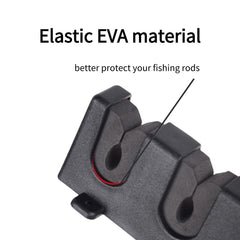 Three-quarter view showing secure groove design holding a rod