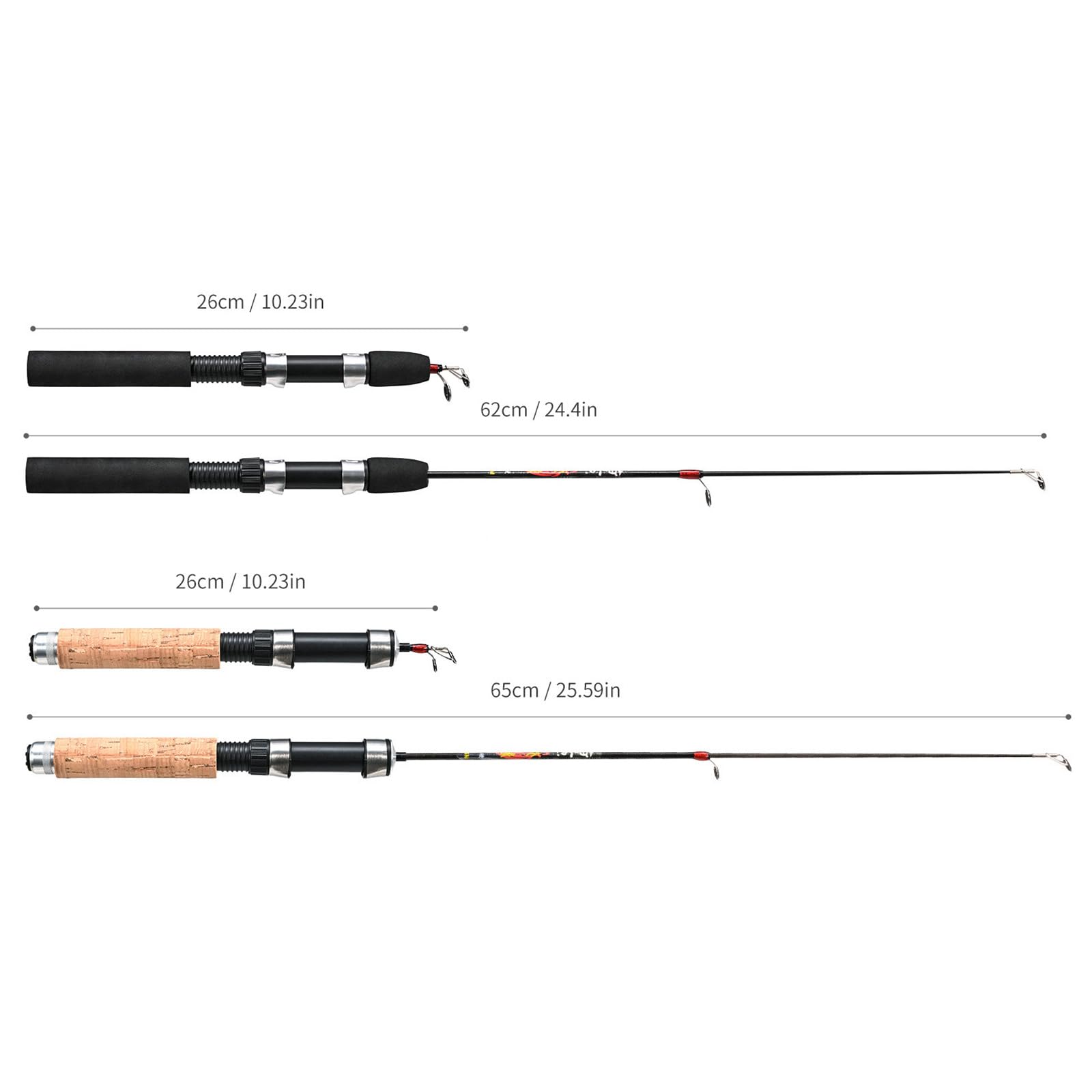 SUQIKMX black rod with 3B reel for smooth line release