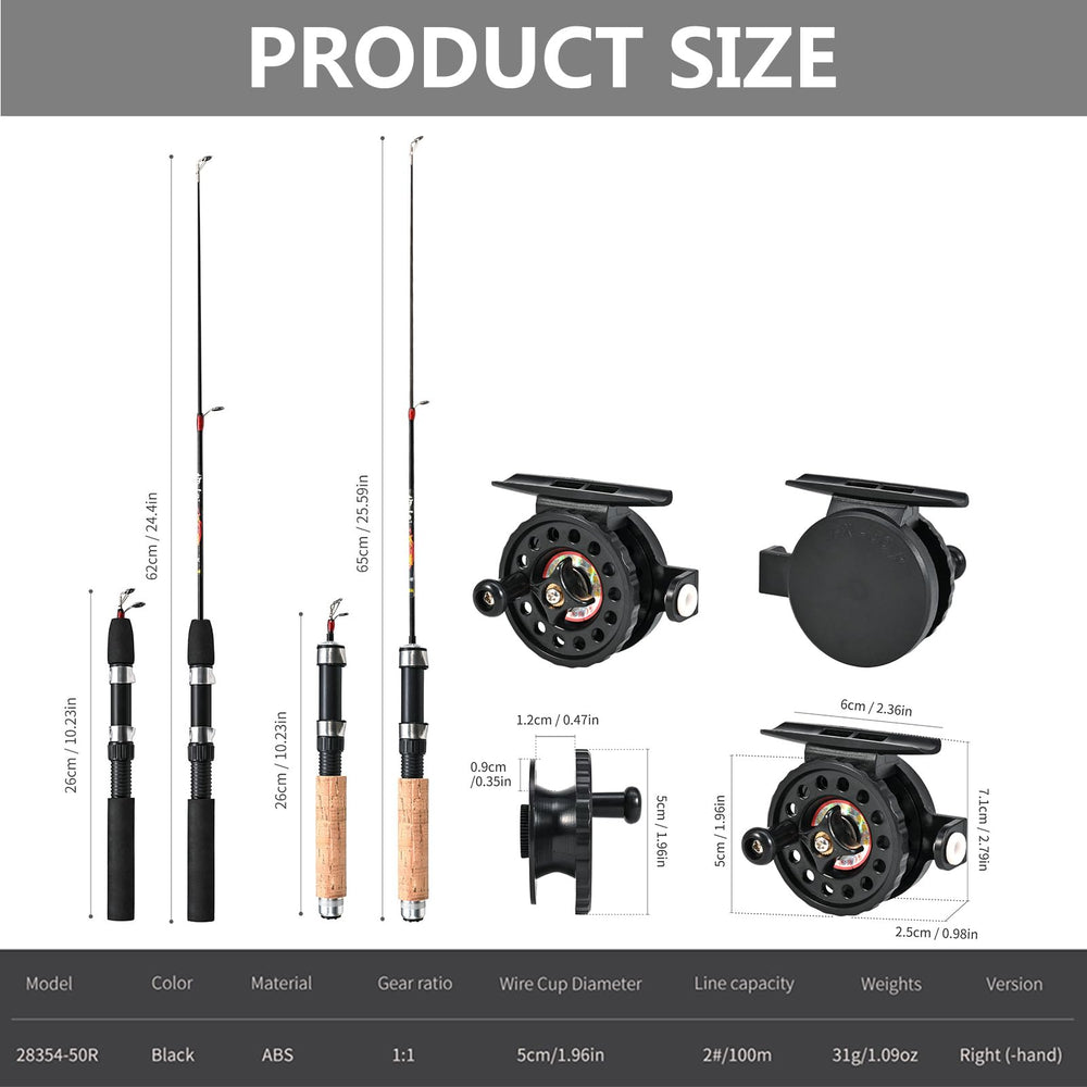SUQIKMX telescopic ice rod in action for quick setup