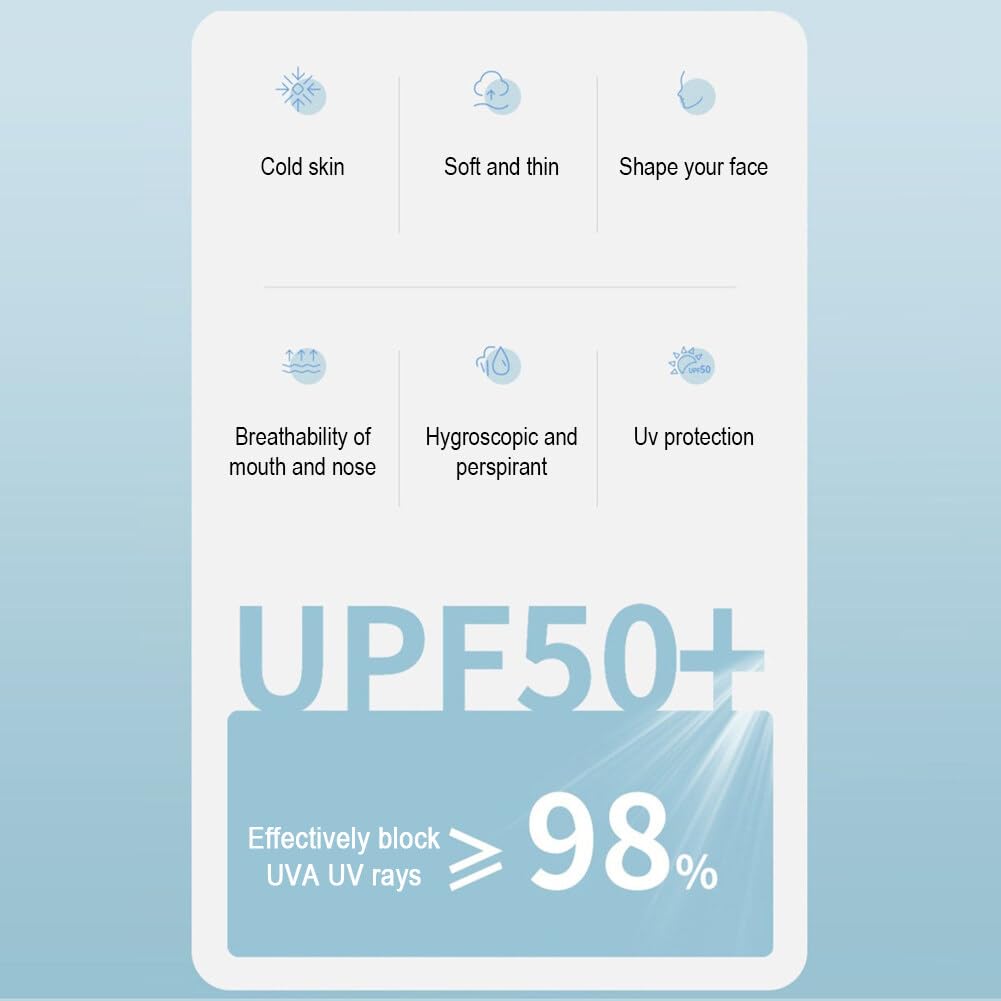 Surakey dark gray UV protection veil shields your face from sun
