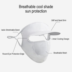 Surakey light gray breathable full face cover for all-day comfort