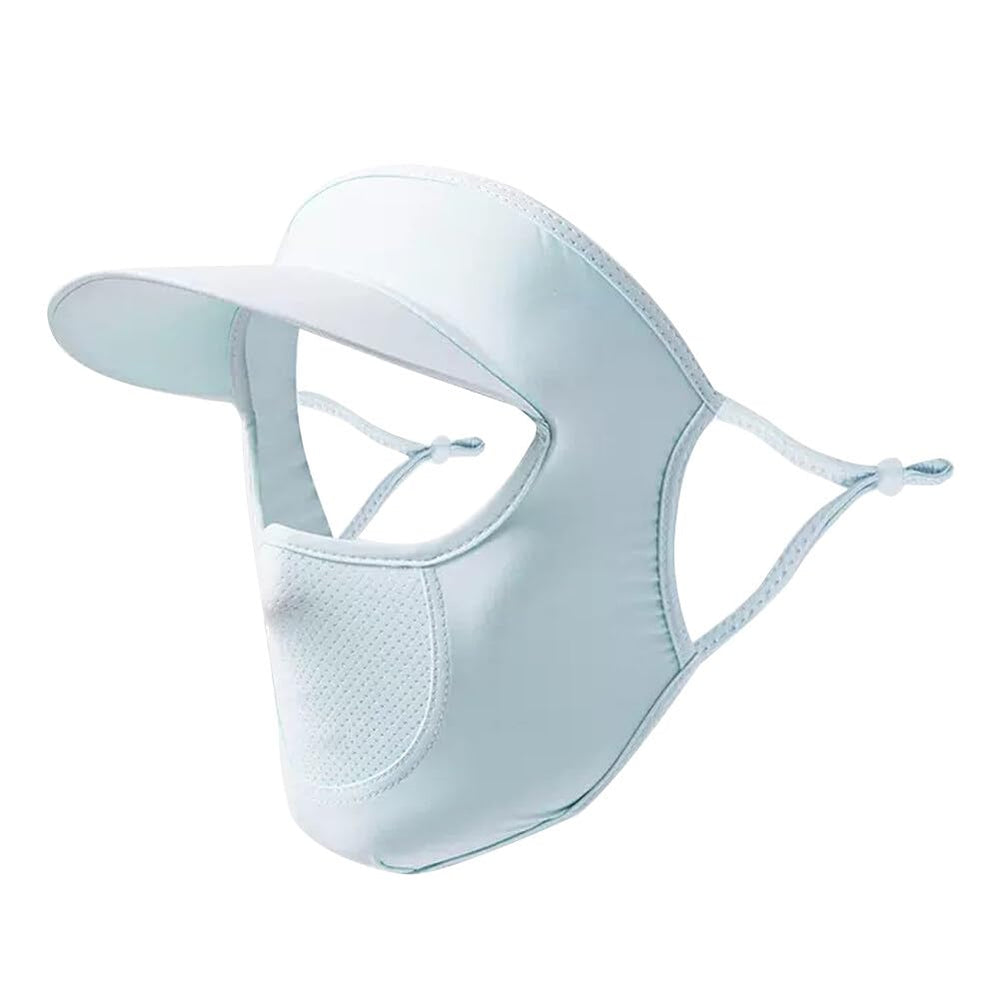 Surakey full face cover shields skin from sun during outdoor activities.