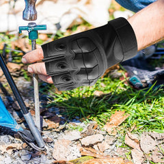 Surakey palm-protection gloves showing a sturdy grip during rugged tasks.