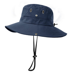 Surblue Boonie hat navy wide brim front view for sun protection