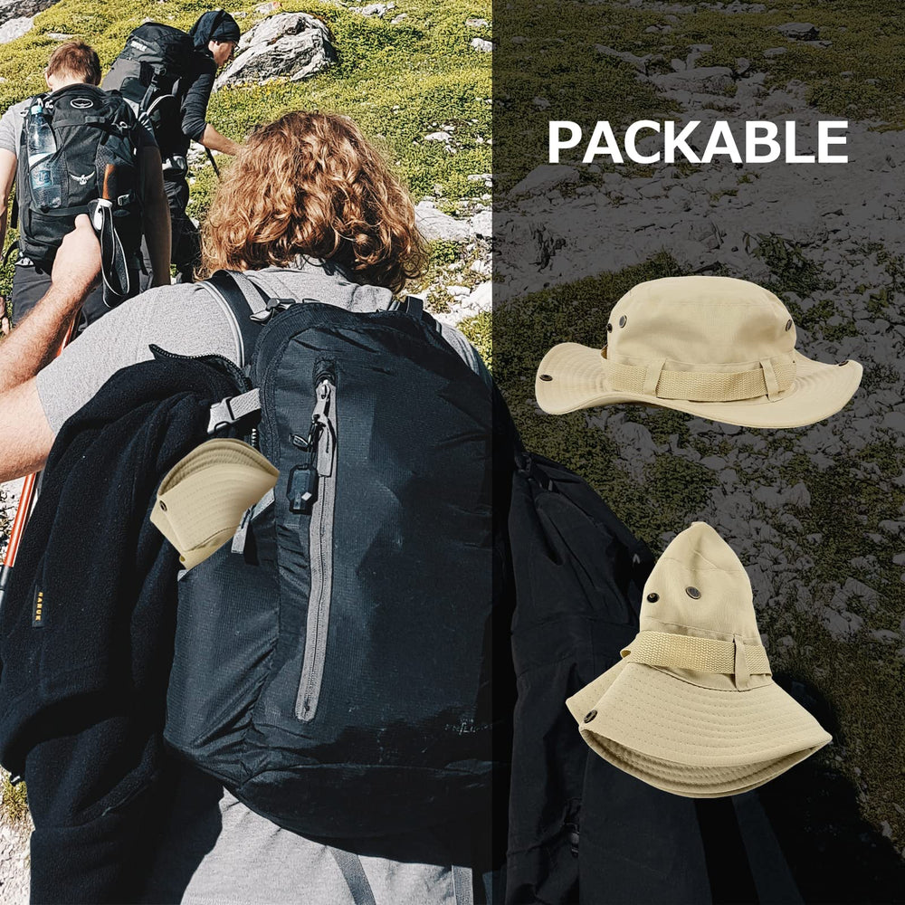 Surblue Boonie Sun Hat casual-cowboy style with snap buttons transition.