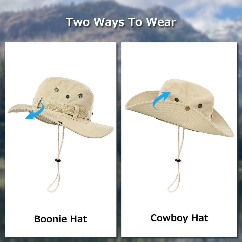 Surblue Boonie Sun Hat vented crown keeps head cool during hikes.