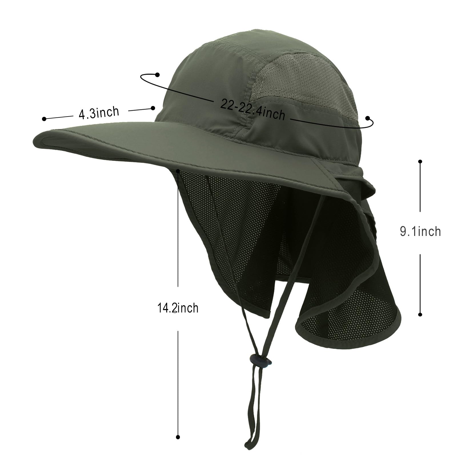 Surblue packable sun hat folds easily for backpack storage.