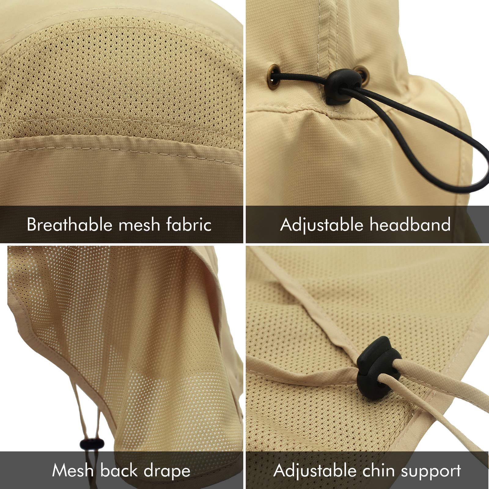 Surblue sun hat adjustable-rear-strap ensures a secure fit.