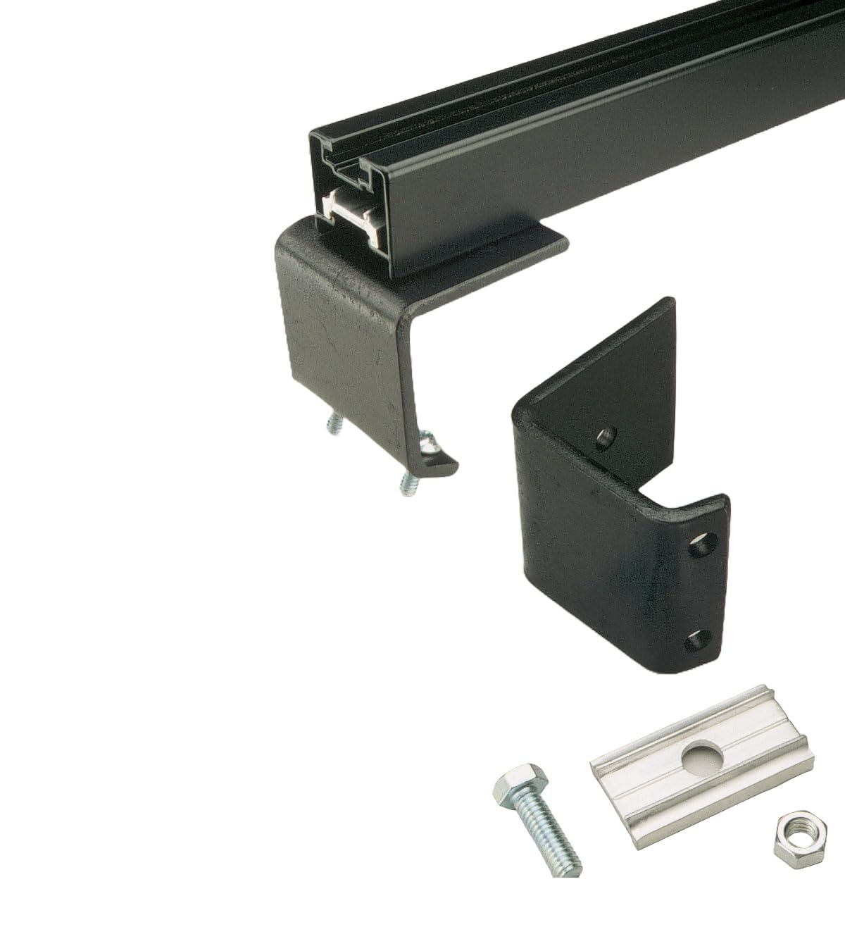 Surco TR100 adapters secure crossbars to factory rails on Acura SLX and Isuzu Trooper.