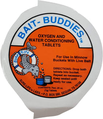 Bait Buddies dissolving to oxygenate water