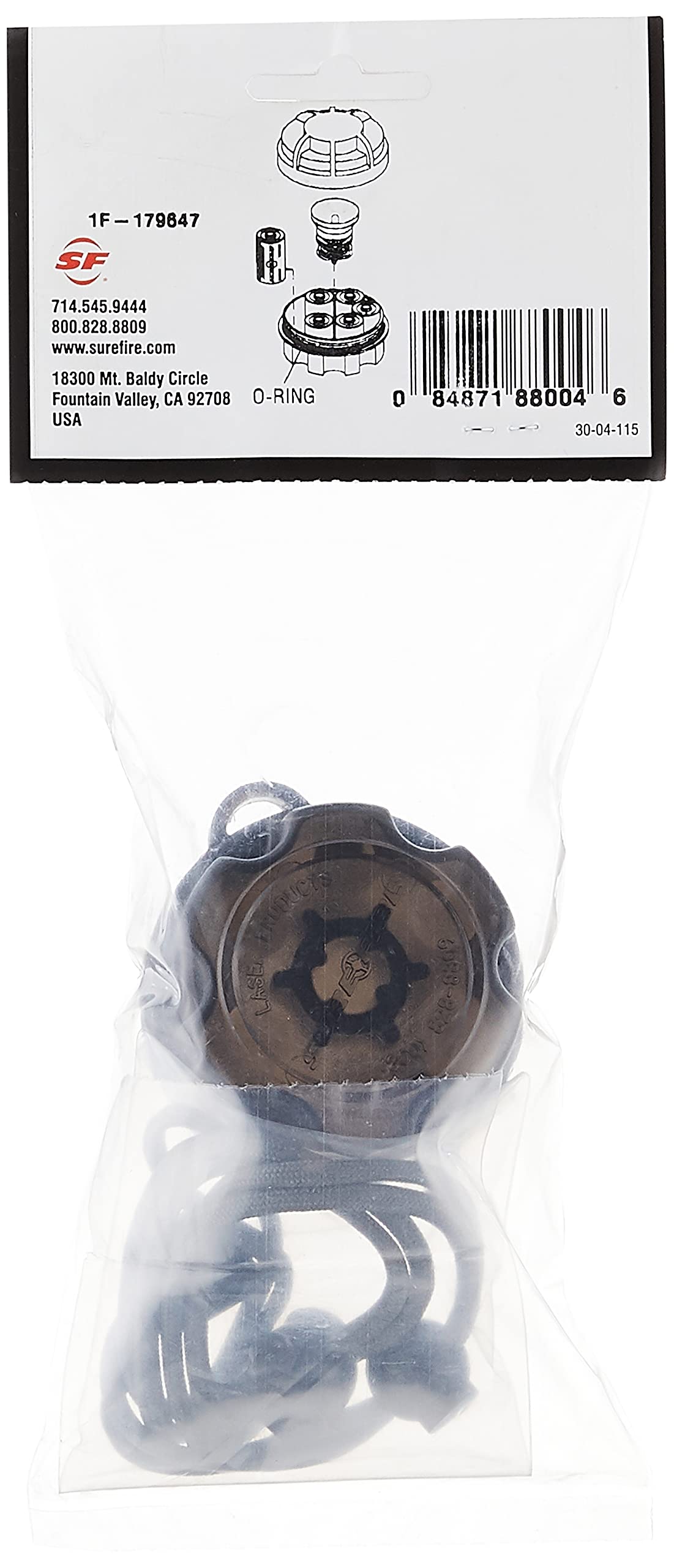 Wrist lanyard included for secure transport of the SC1 spare carrier.