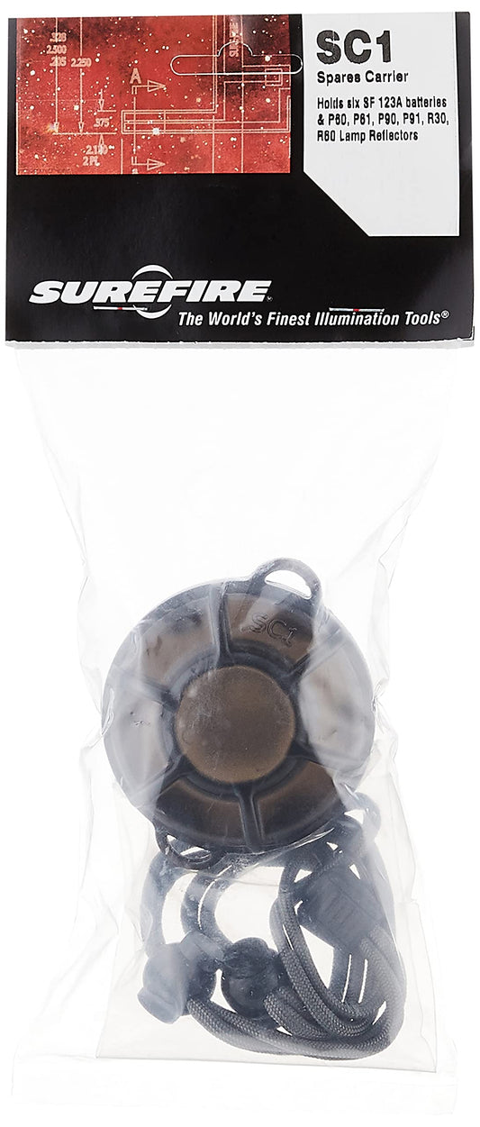 Close-up of see-through, impact-resistant polymer Spares Carrier