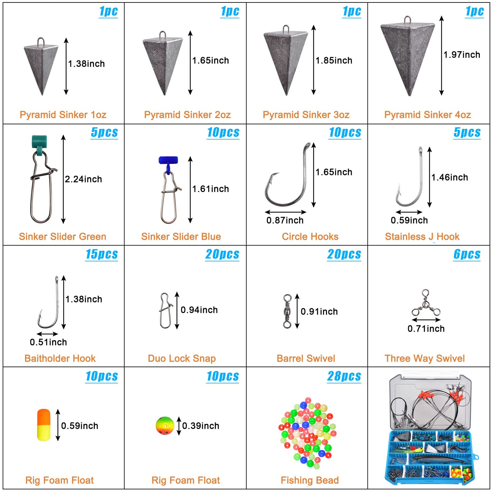 Wire leaders, beads and other terminal tackle pieces