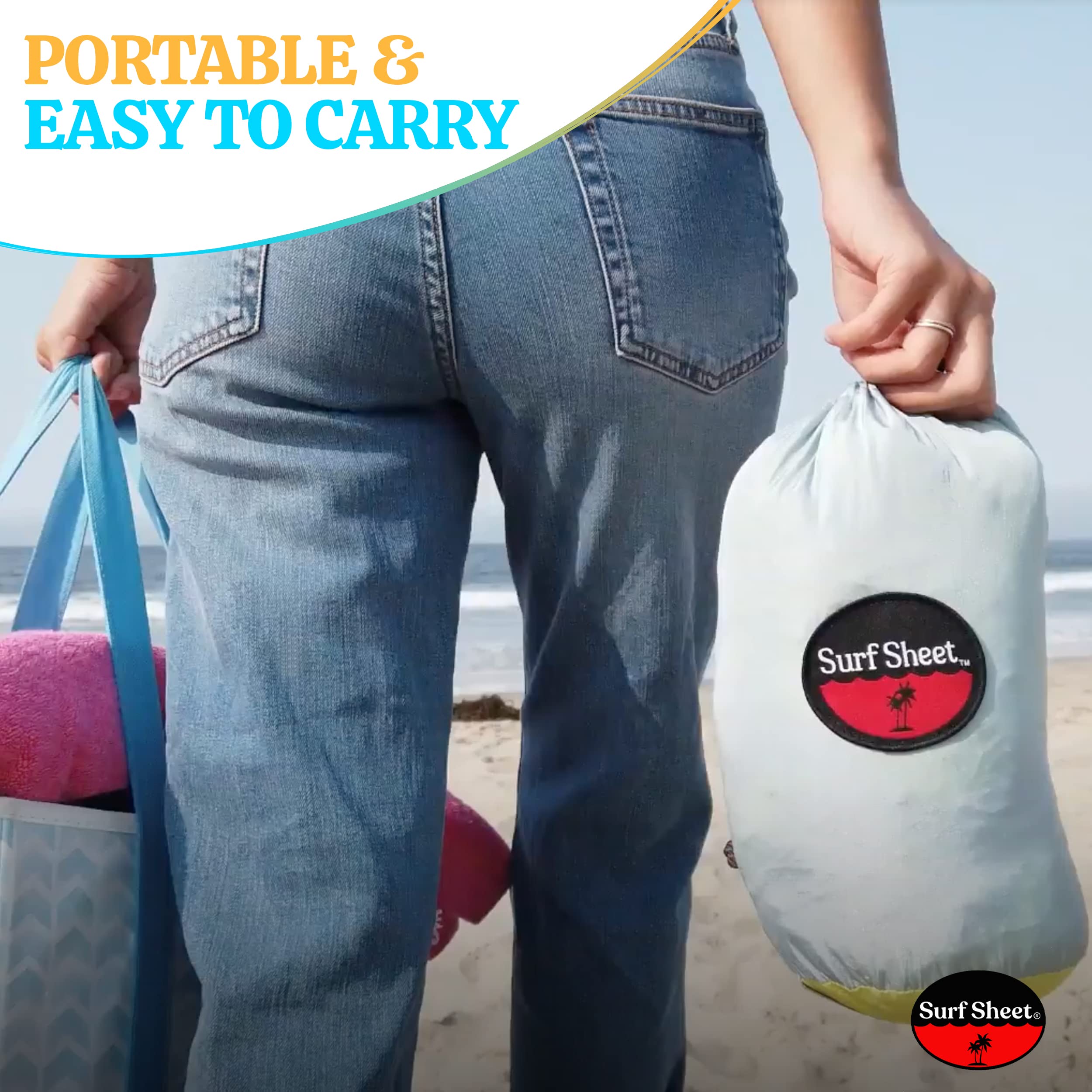 Surf Sheet suitable for camping and picnics, versatile outdoor companion.