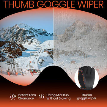 SURGOAL heated gloves waterproof coating protects hands in snow and rain