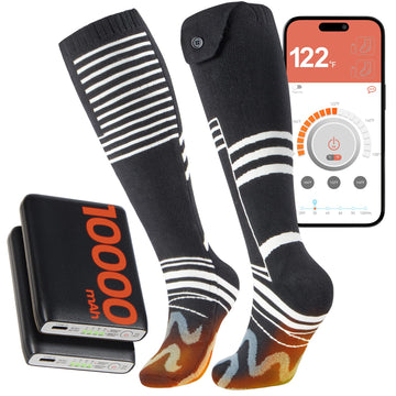 SURGOAL heated socks box view highlighting premium packaging for warmth