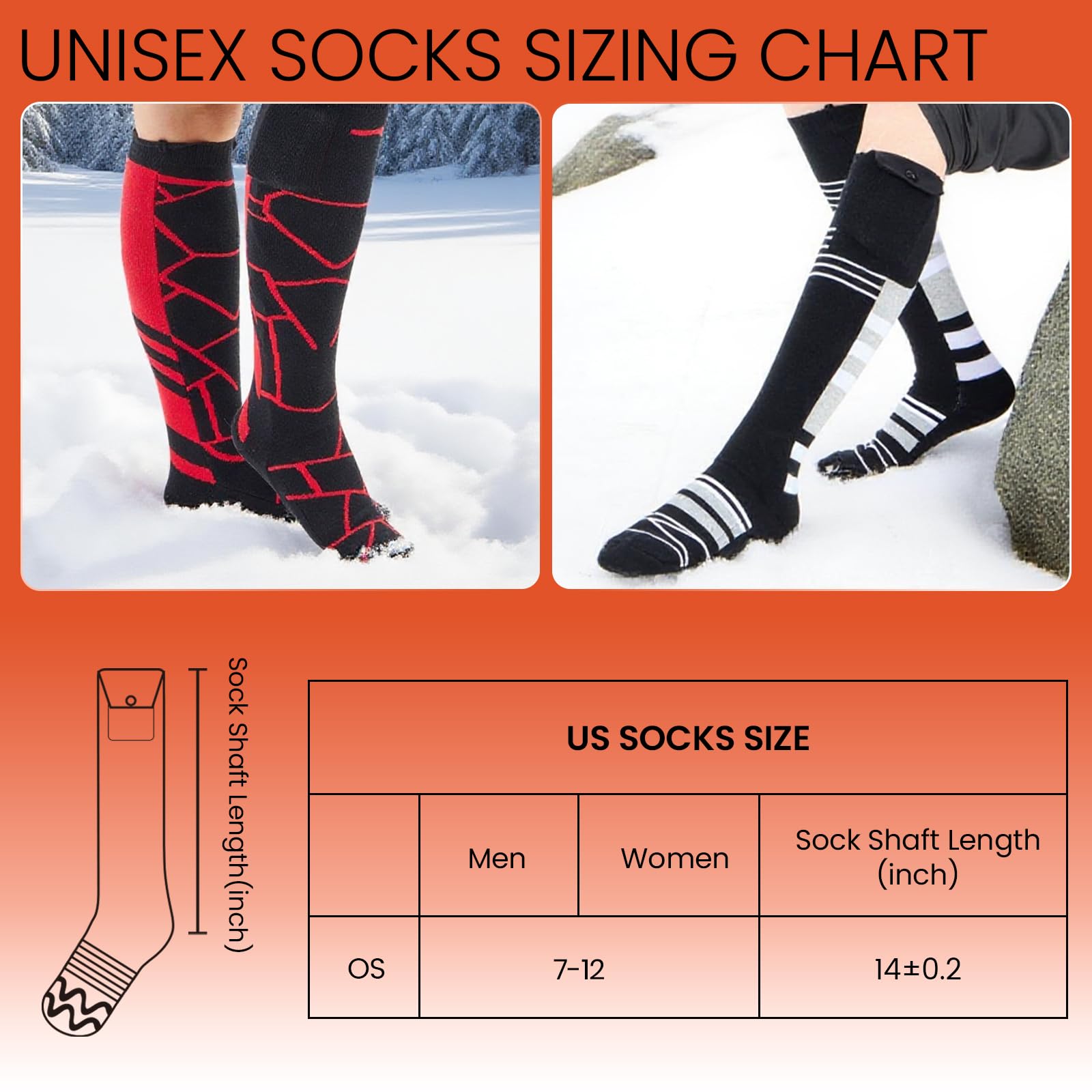 SURGOAL heated socks care machine washable design for easy maintenance