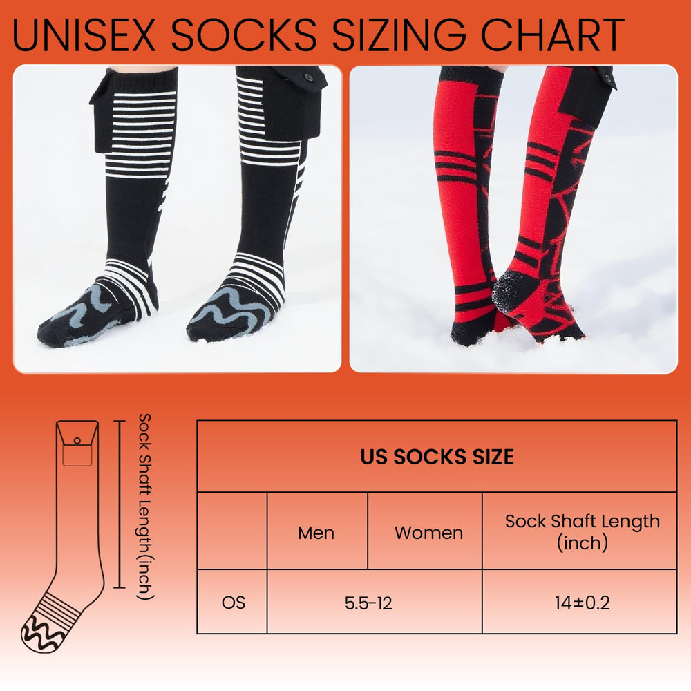 SURGOAL heated socks complete kit and warranty ready-to-use warmth