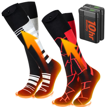 SURGOAL heated socks pack front view with two pairs for all-day warmth