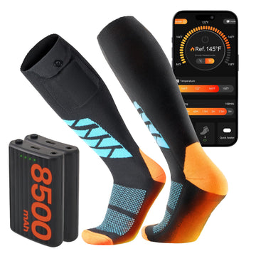 Surgoal Merino Wool Heated Socks product view showing warmth for outdoor wear.