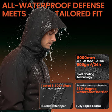 SURGOAL waterproof heated jacket pockets keep essentials warm on commutes.