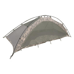 Surplus Raw Vintage ICS aluminum pole system provides lightweight, sturdy support.
