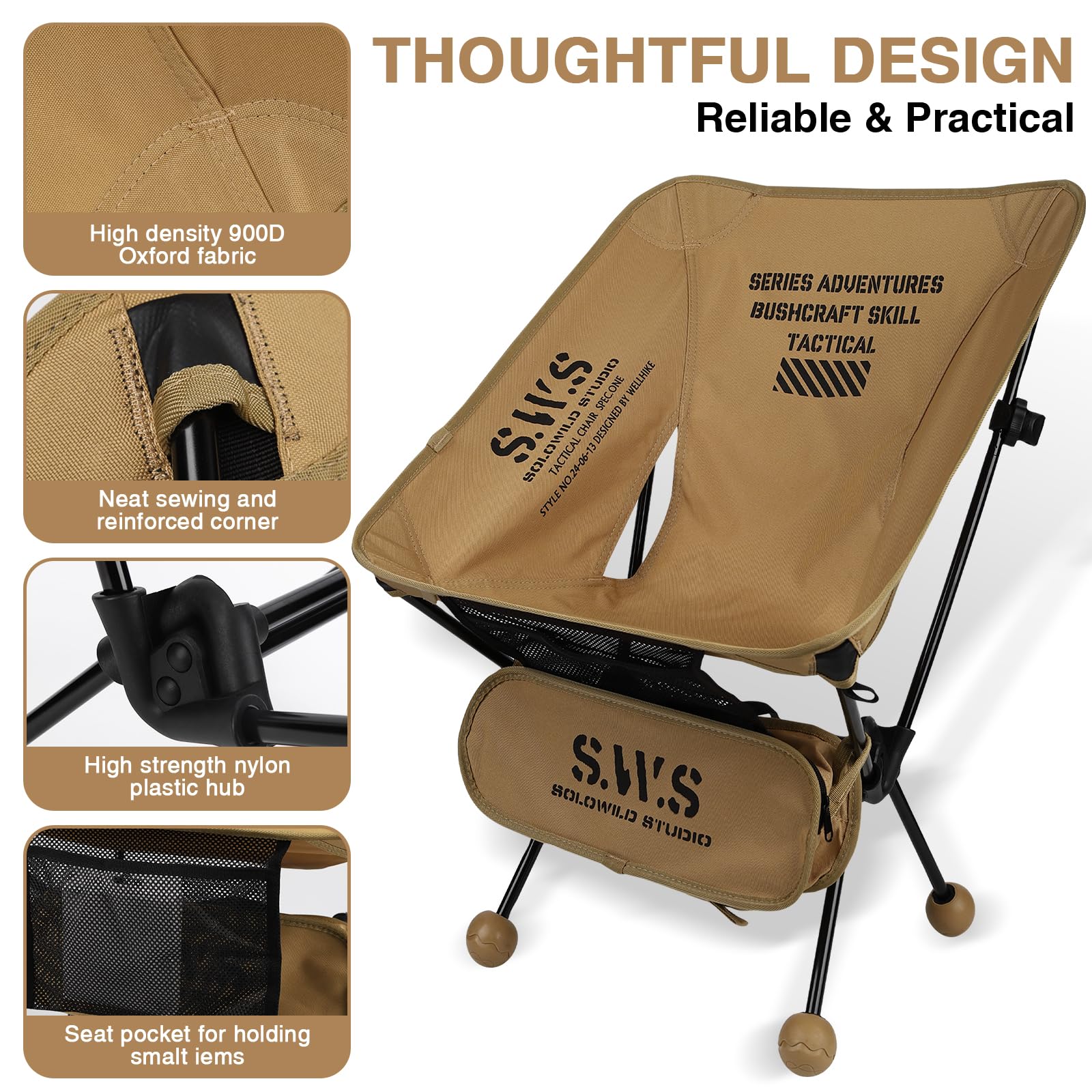 SURSONXW camping chair beach-setup ready for seaside picnics