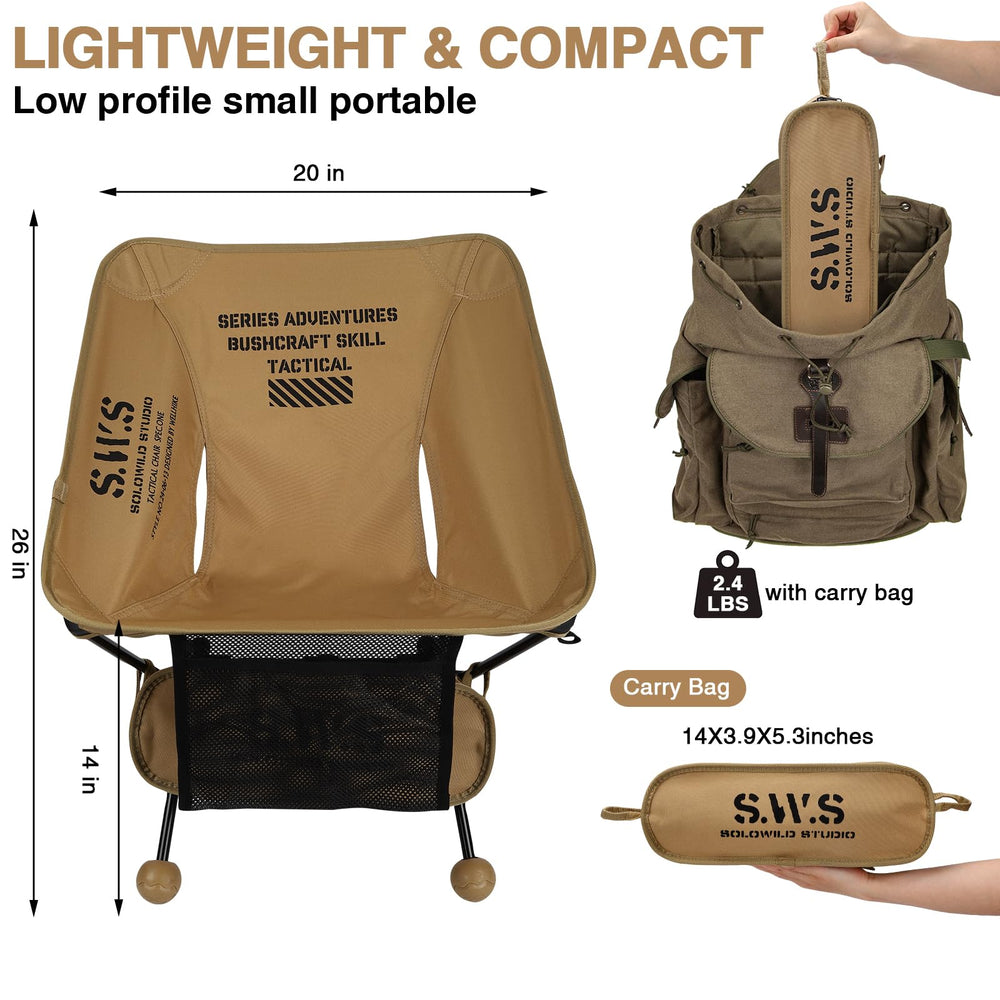 SURSONXW camping chair seat-fabric highlights breathable comfort for hours