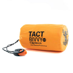 Survival Frog Tact Bivvy 2.0 folded orange shows compact warmth on the go