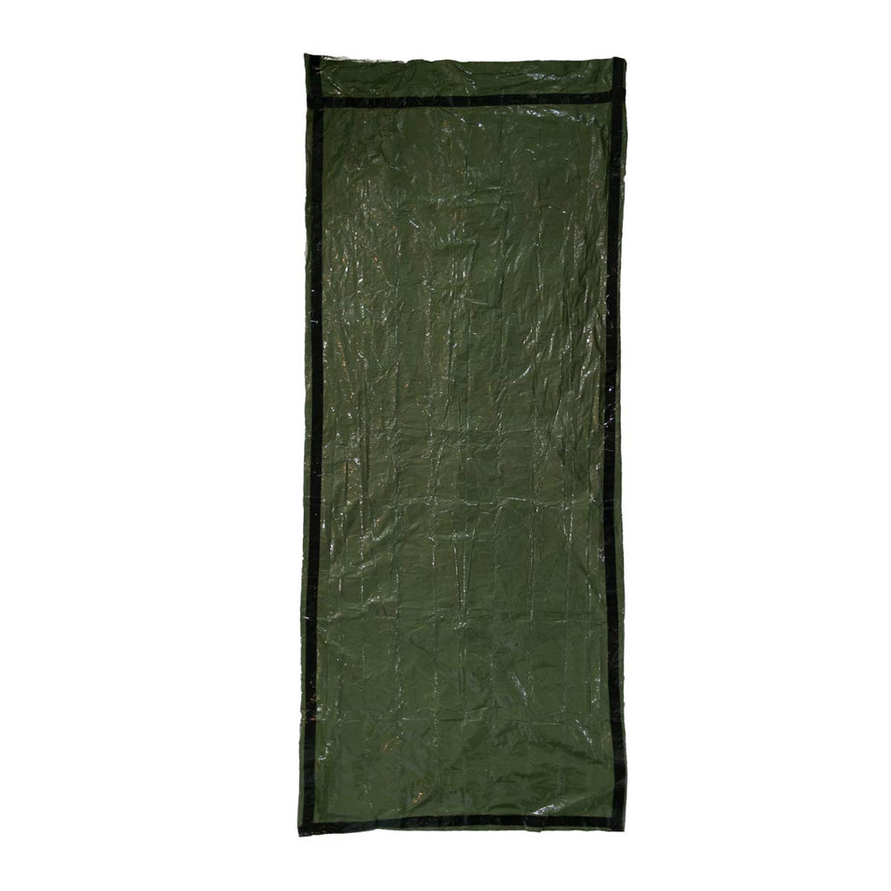 Survival Frog Tact Bivvy orange visibility for rescue identification in low light.