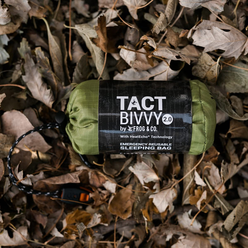 Survival Frog Tact Bivvy waterproof and tear-resistant fabric for harsh conditions.
