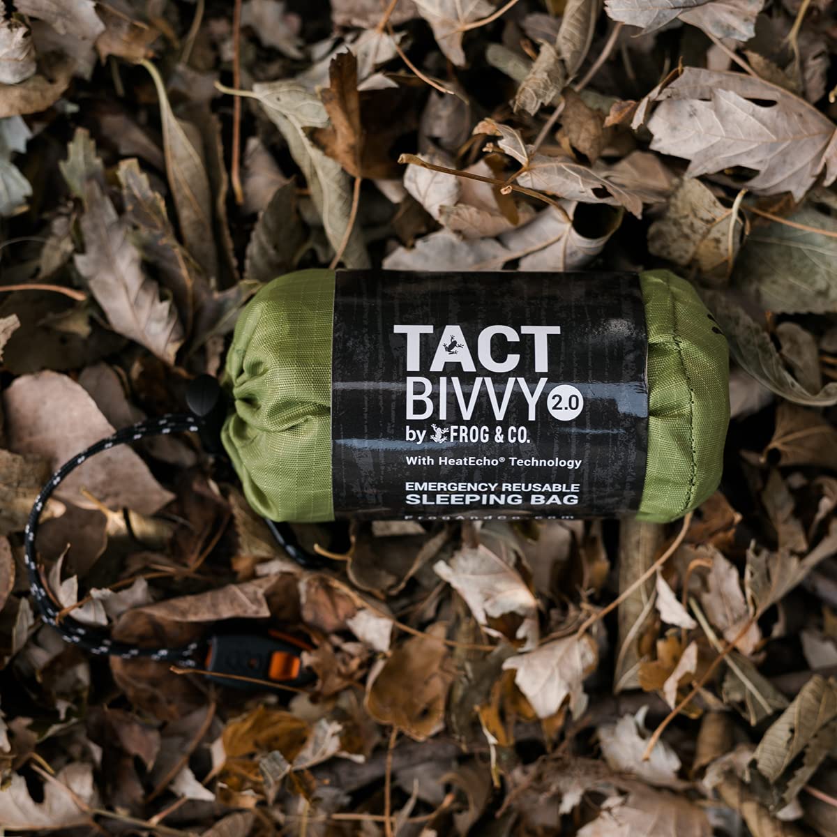 Survival Frog Tact Bivvy waterproof and tear-resistant fabric for harsh conditions.
